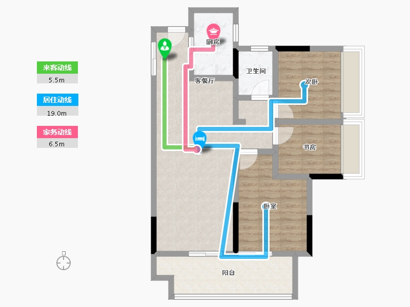 河南省-郑州市-鑫苑·悦府-79.99-户型库-动静线