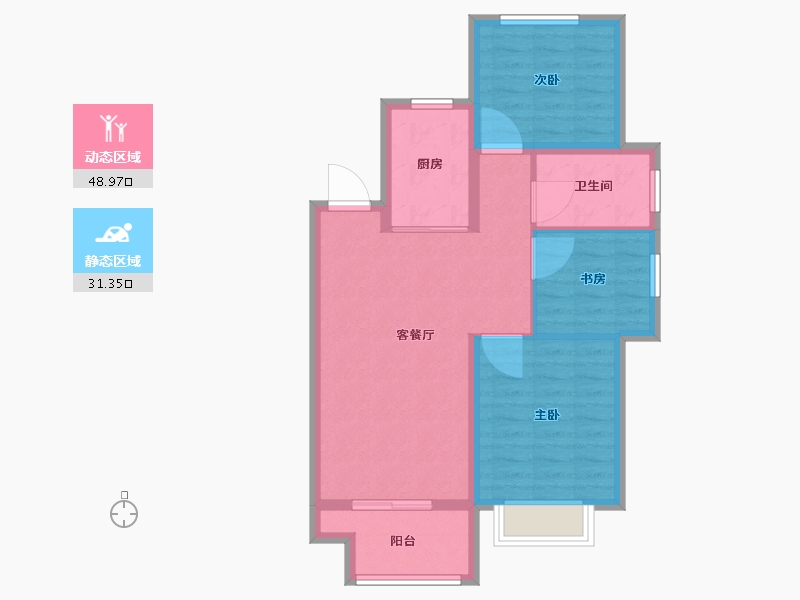 山东省-济南市-水发玉皇台-72.01-户型库-动静分区