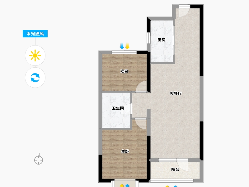 山西省-太原市-华润置地公元九里-68.00-户型库-采光通风