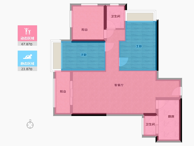 贵州省-贵阳市-万科麓山-108.00-户型库-动静分区