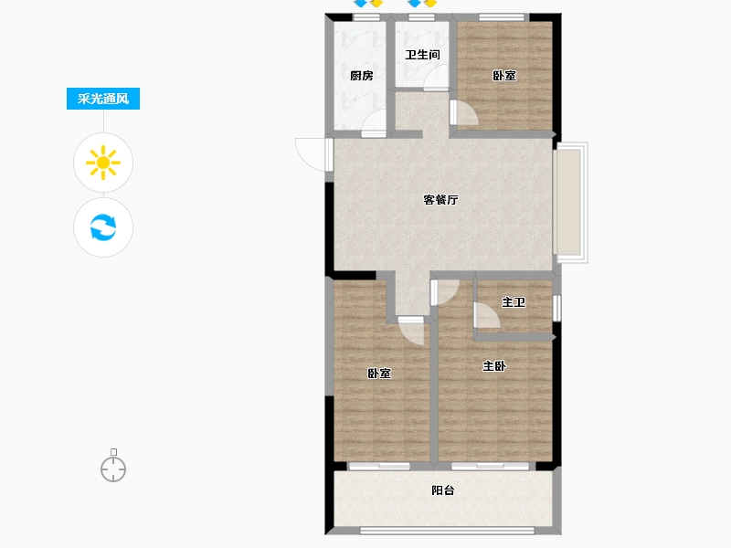 山东省-菏泽市-明德府-100.80-户型库-采光通风