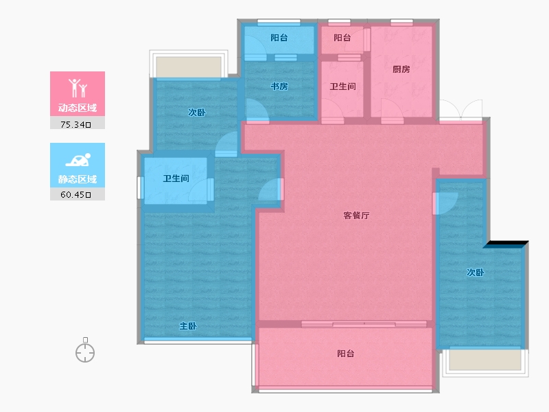 重庆-重庆市-百郦湾-121.02-户型库-动静分区