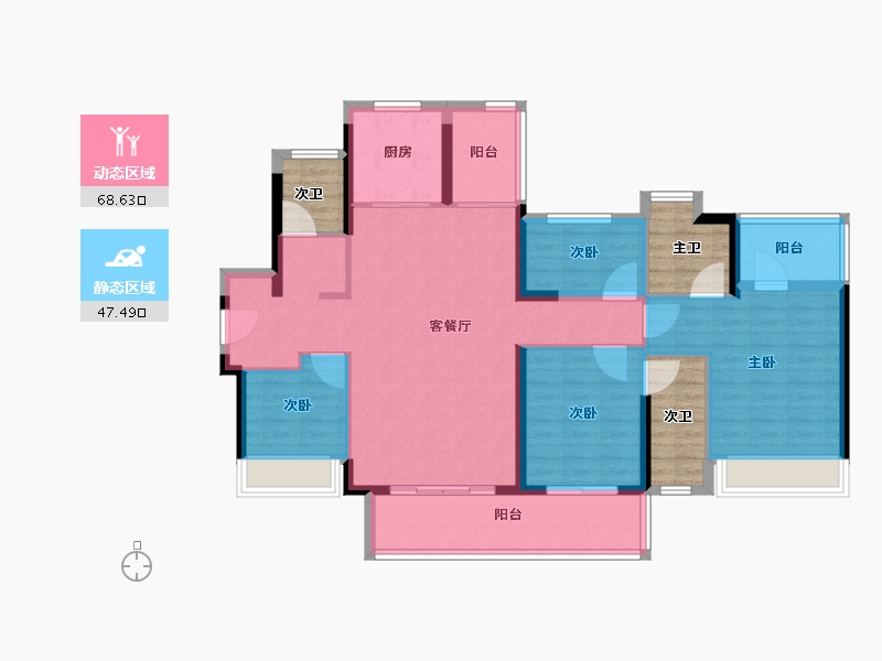 广东省-河源市-河源雅居乐美的源著-117.14-户型库-动静分区