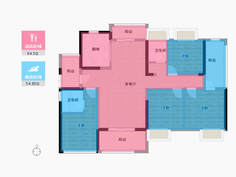 广东省-肇庆市-​世茂滨江壹号-105.24-户型库-动静分区