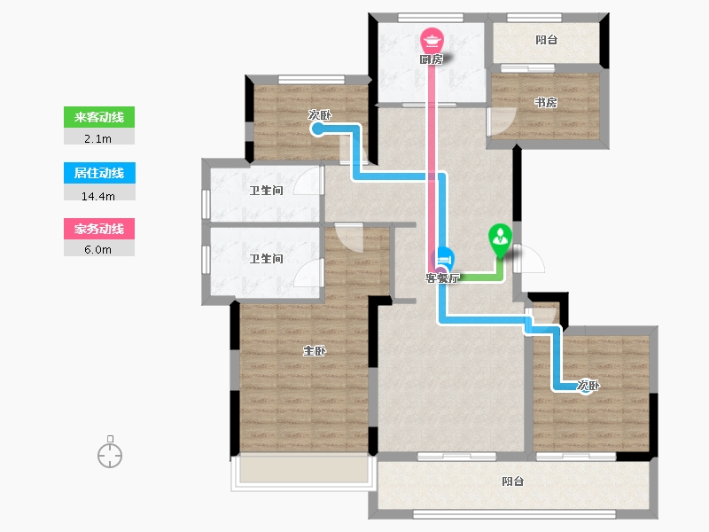 浙江省-舟山市-金宸府-112.26-户型库-动静线