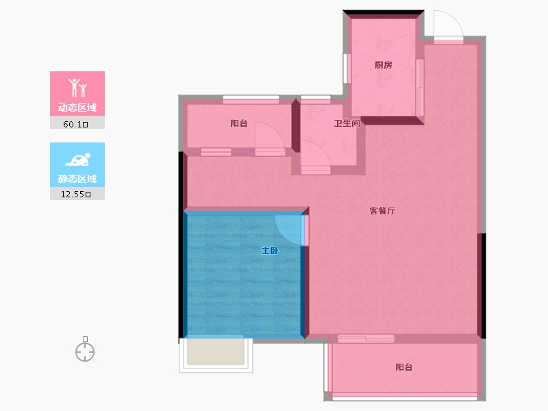 河南省-郑州市-路劲正荣·悦东园-64.00-户型库-动静分区