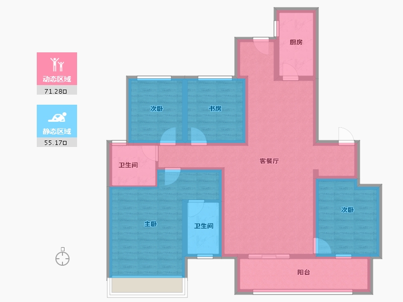 河南省-郑州市-融信江湾城-112.00-户型库-动静分区