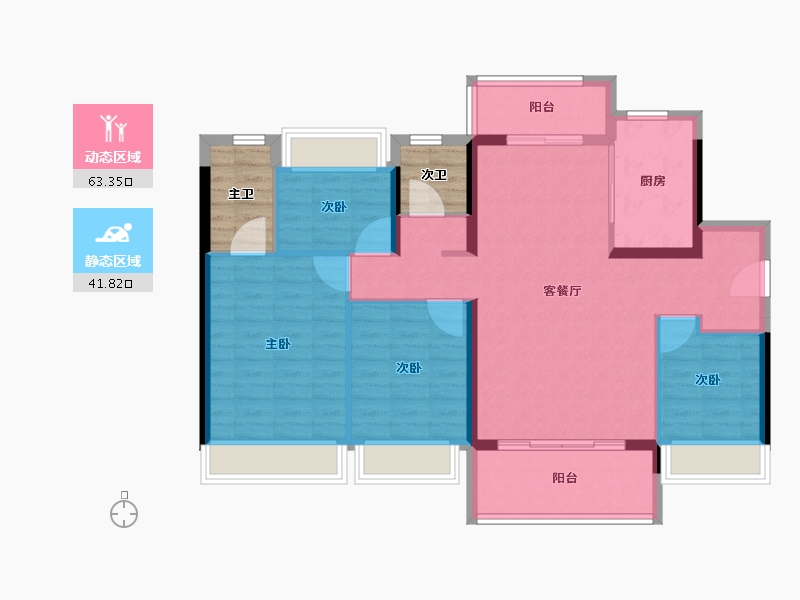 广东省-河源市-河源雅居乐美的源著-102.31-户型库-动静分区