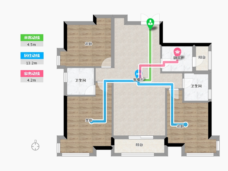 四川省-成都市-尚锦园-91.00-户型库-动静线