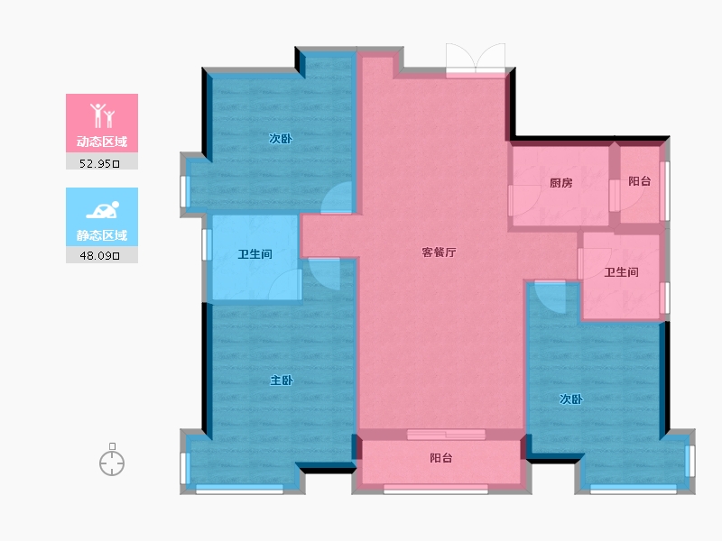 四川省-成都市-尚锦园-91.00-户型库-动静分区