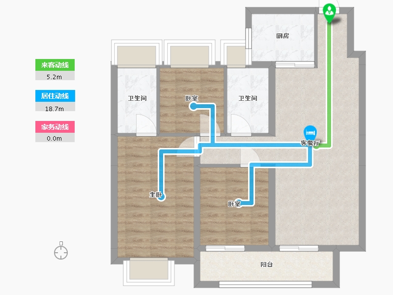 湖北省-武汉市-远洋东方境世界观-86.00-户型库-动静线