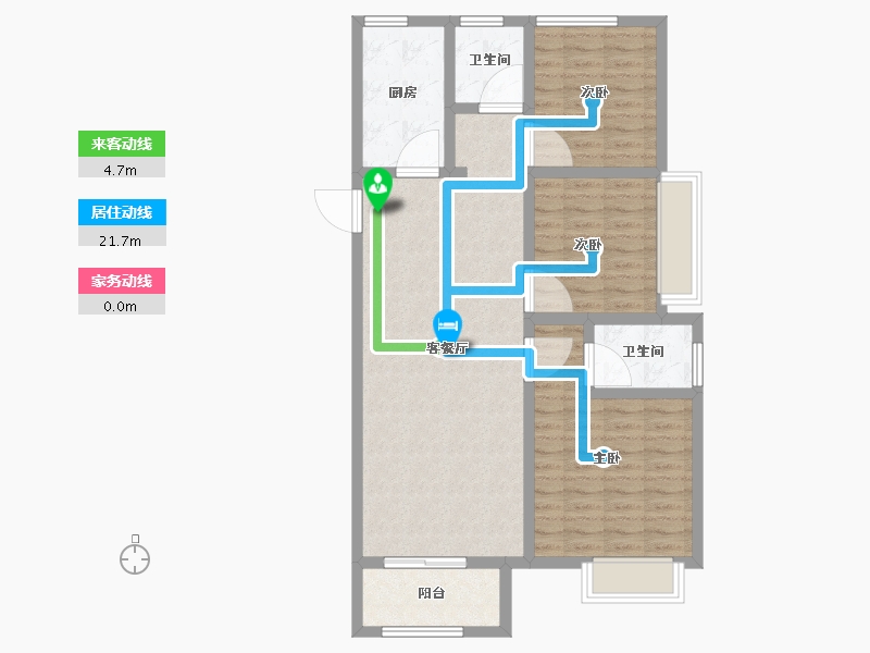 河南省-郑州市-润城东方·绿博福苑-93.60-户型库-动静线