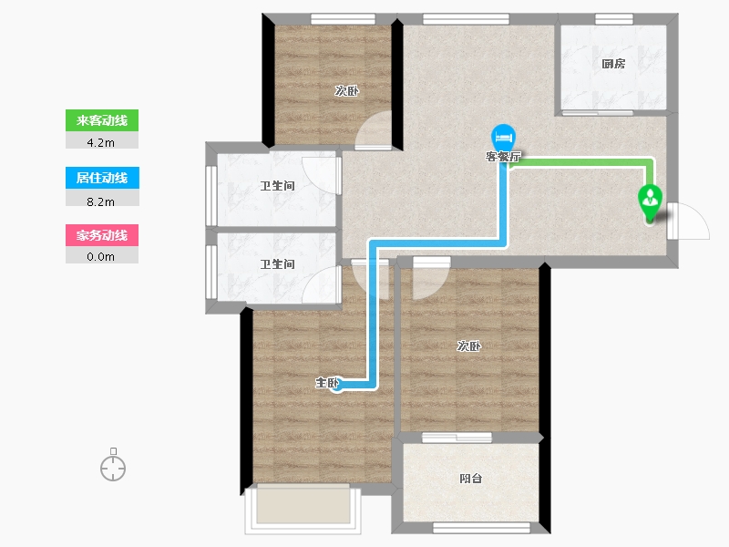 福建省-福州市-滨江时代-72.50-户型库-动静线