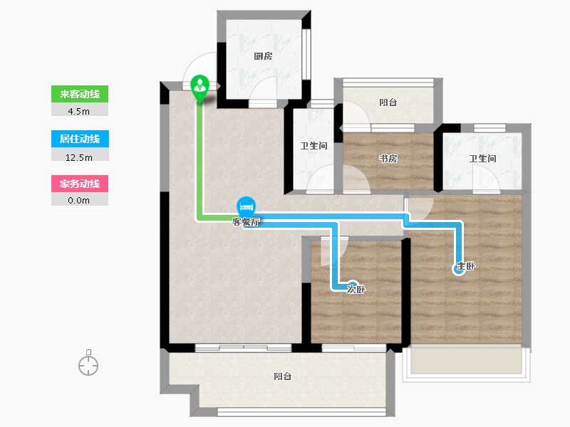 安徽省-亳州市-九铭云府-78.05-户型库-动静线