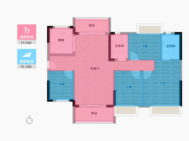 广东省-韶关市-保利大都会-88.11-户型库-动静分区