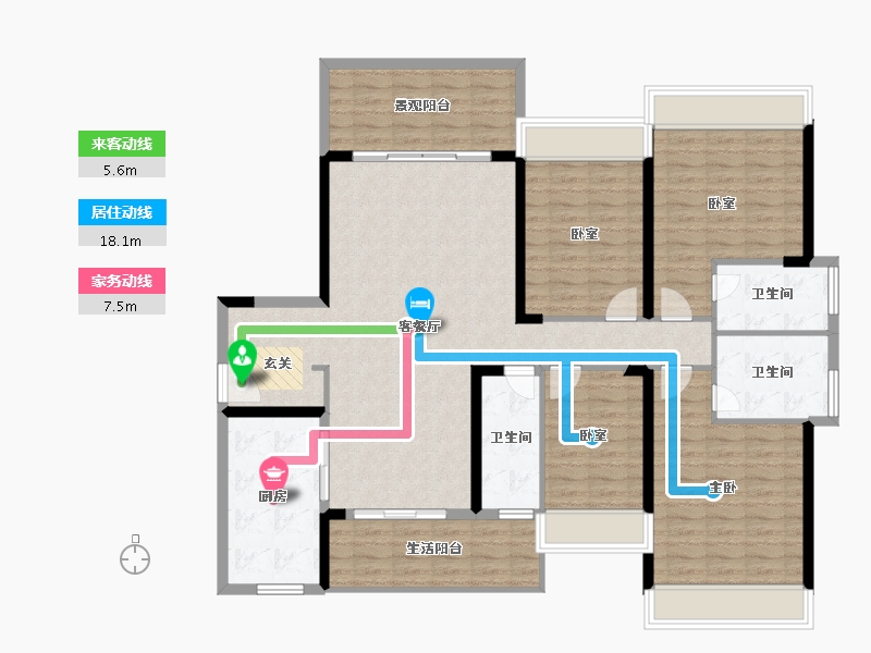 广东省-湛江市-君临世纪-142.81-户型库-动静线