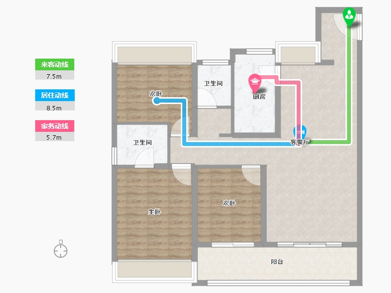 江苏省-苏州市-中国铁建吴韵青秀-103.20-户型库-动静线