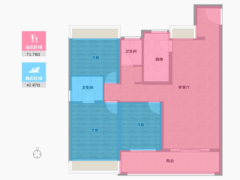 江苏省-苏州市-中国铁建吴韵青秀-103.20-户型库-动静分区