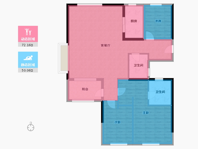 安徽省-合肥市-万科文一未来之光-110.32-户型库-动静分区