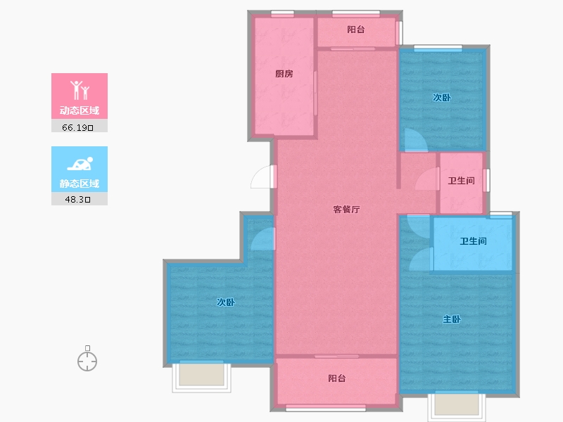 山东省-济南市-外海中央花园-118.00-户型库-动静分区