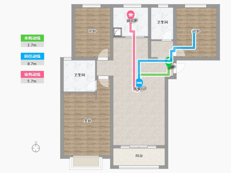 河南省-郑州市-五龙新城香沁园3号楼-100.00-户型库-动静线