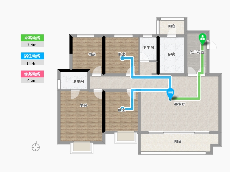 四川省-成都市-人居玺云府-117.75-户型库-动静线