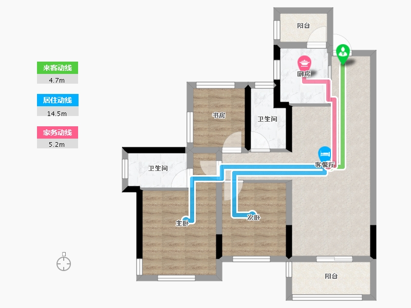 四川省-成都市-天府玖龙郡-72.50-户型库-动静线