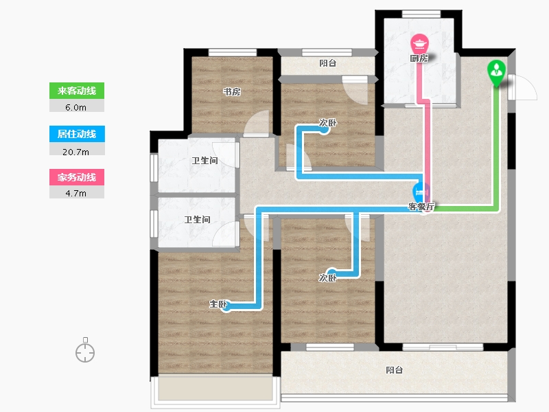 浙江省-温州市-招商德信·博悦湾-103.15-户型库-动静线