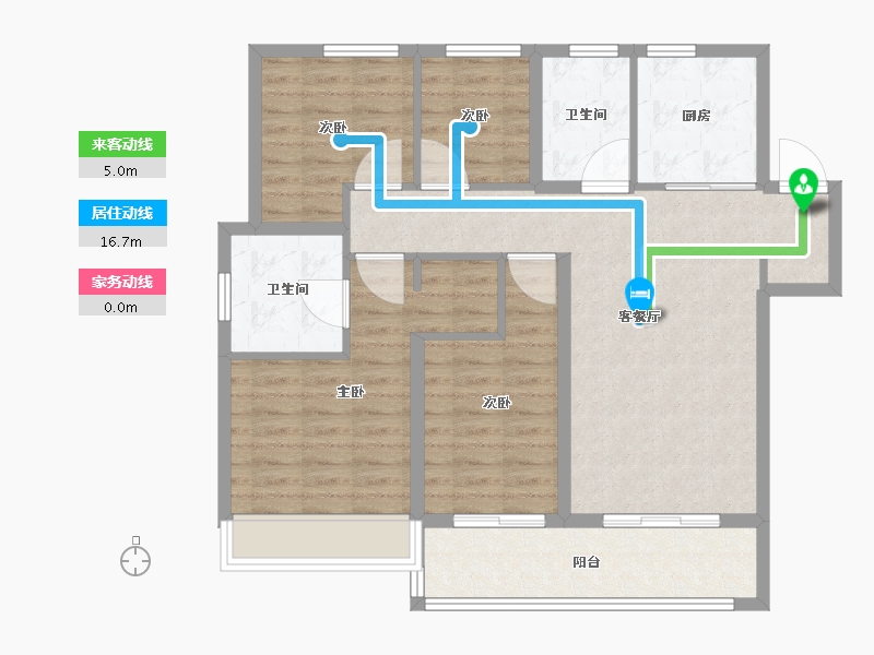 江苏省-苏州市-上坤云栖时光-94.41-户型库-动静线