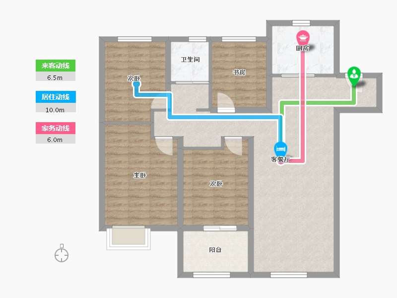 安徽省-合肥市-万科文一未来之光-98.75-户型库-动静线