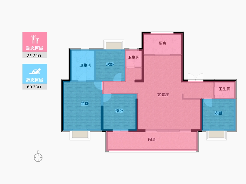 福建省-福州市-大东海世茂天玺-133.00-户型库-动静分区