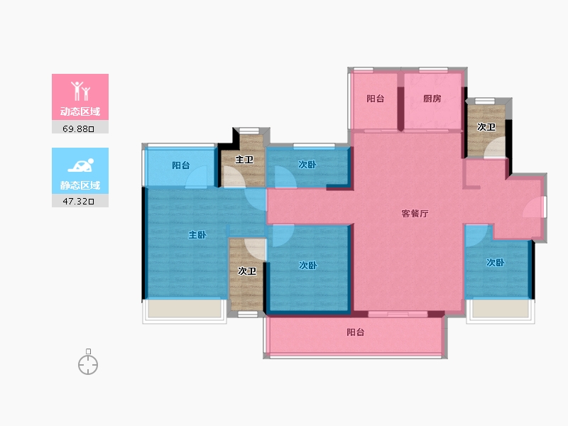 广东省-河源市-河源雅居乐美的源著-116.46-户型库-动静分区