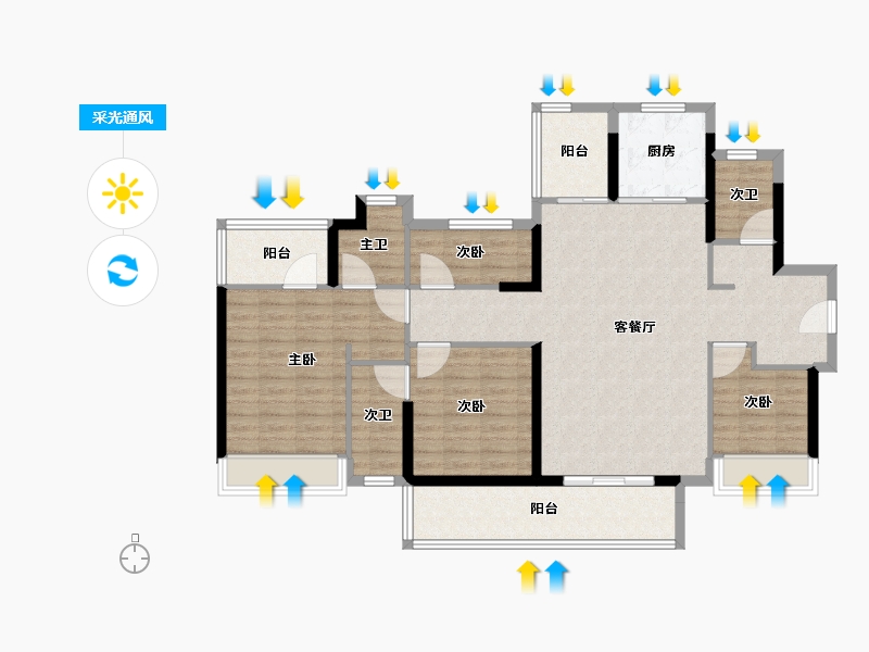 广东省-河源市-河源雅居乐美的源著-116.46-户型库-采光通风