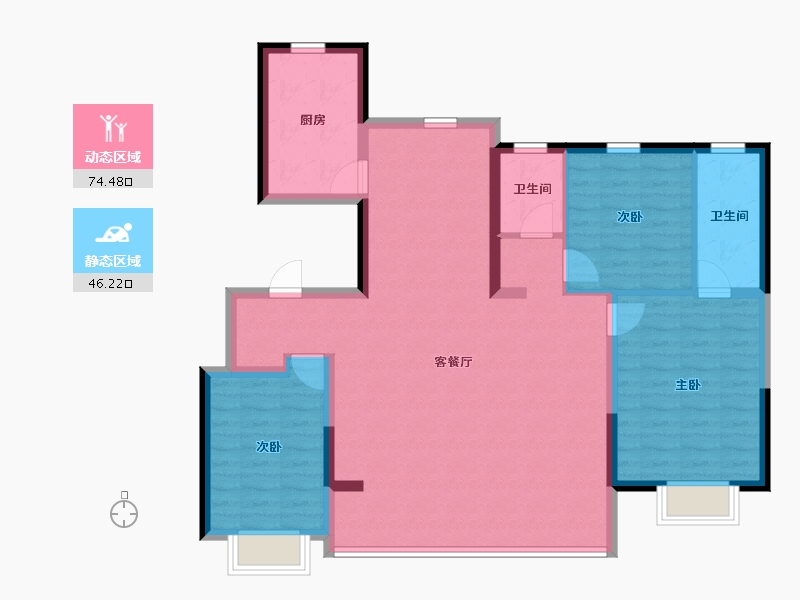 河北省-石家庄市-金地峯汇-109.27-户型库-动静分区