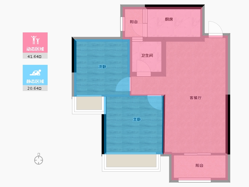 四川省-成都市-南山凌峯-54.96-户型库-动静分区