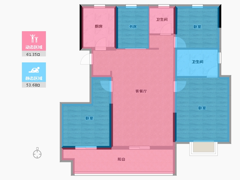 河北省-石家庄市-金地峯汇-103.03-户型库-动静分区