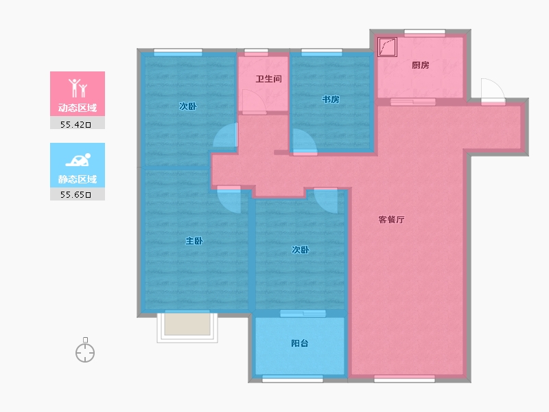 安徽省-合肥市-万科文一未来之光-99.16-户型库-动静分区