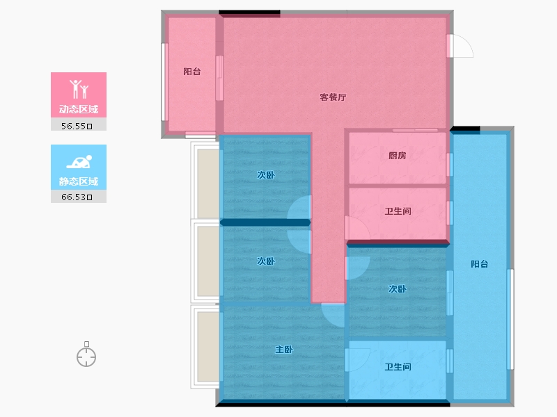 四川省-成都市-明城购物中心-110.81-户型库-动静分区