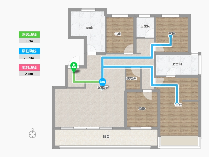 江苏省-苏州市-上坤云栖时光-114.56-户型库-动静线