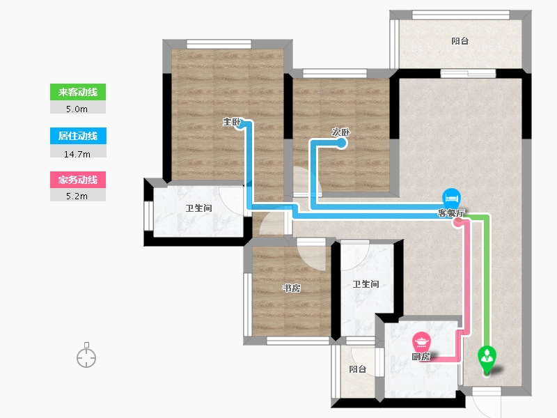 四川省-成都市-天府玖龙郡-72.73-户型库-动静线