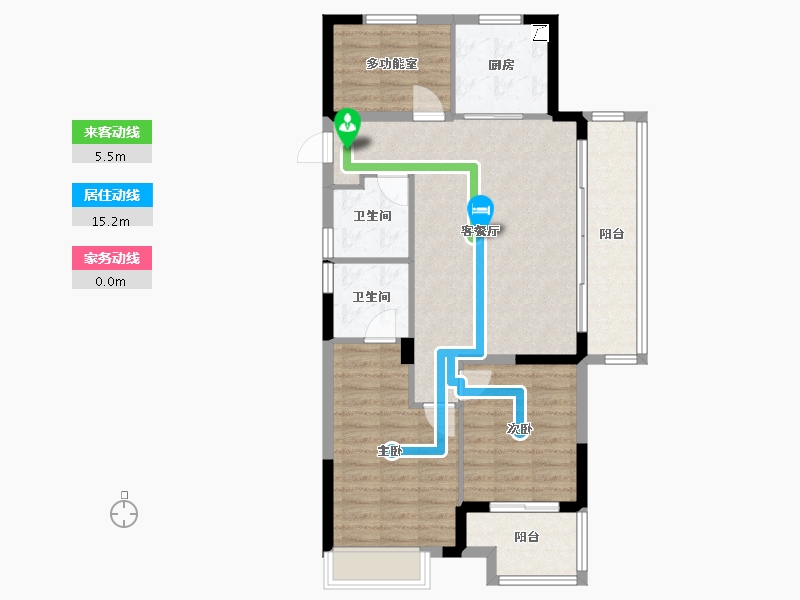 浙江省-绍兴市-碧桂园珺悦-88.00-户型库-动静线