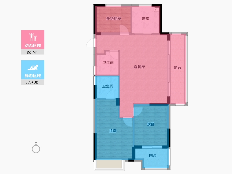 浙江省-绍兴市-碧桂园珺悦-88.00-户型库-动静分区