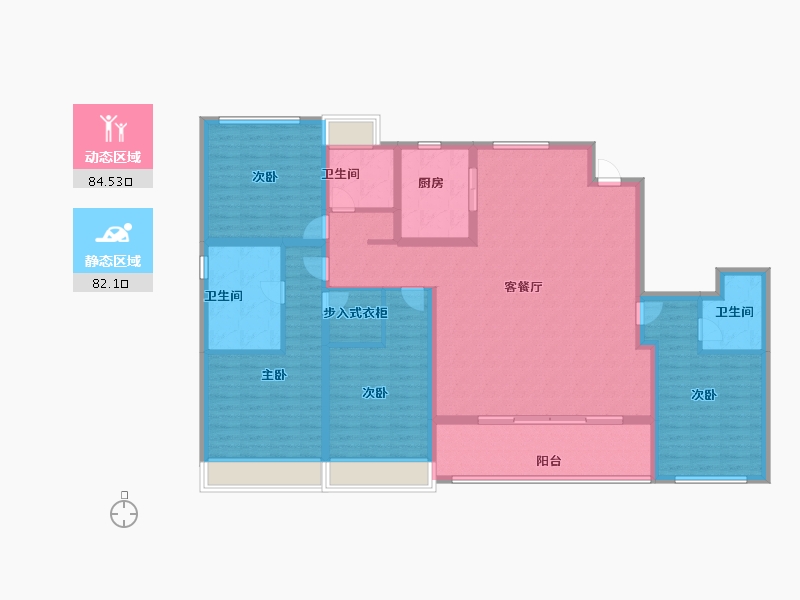 浙江省-舟山市-绿城凌波秋月-150.40-户型库-动静分区