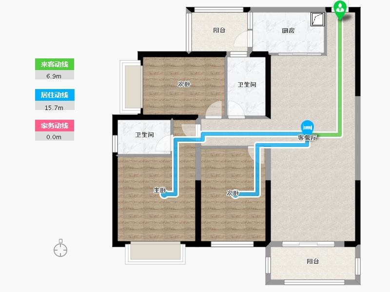 云南省-红河哈尼族彝族自治州-弥勒印象-120.00-户型库-动静线