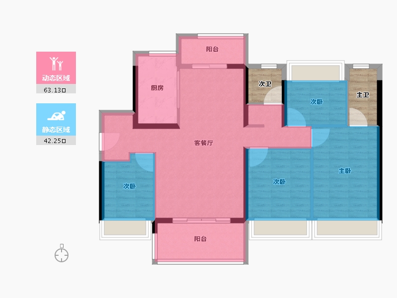 广东省-河源市-河源雅居乐美的源著-102.17-户型库-动静分区