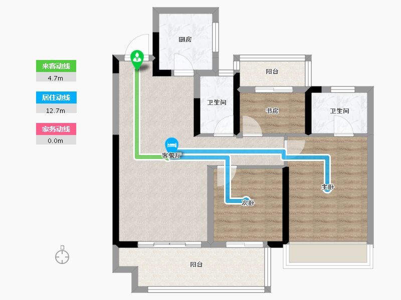 安徽省-亳州市-九铭云府-77.74-户型库-动静线