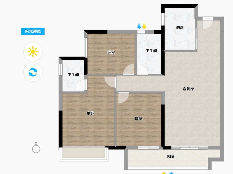 广东省-韶关市-保利大都会-97.52-户型库-采光通风