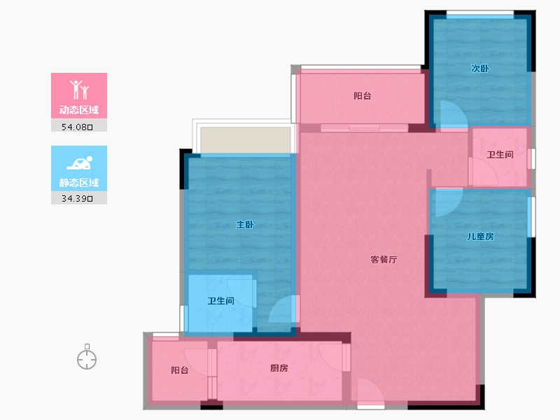 广西壮族自治区-河池市-峰景·学府壹號-78.40-户型库-动静分区