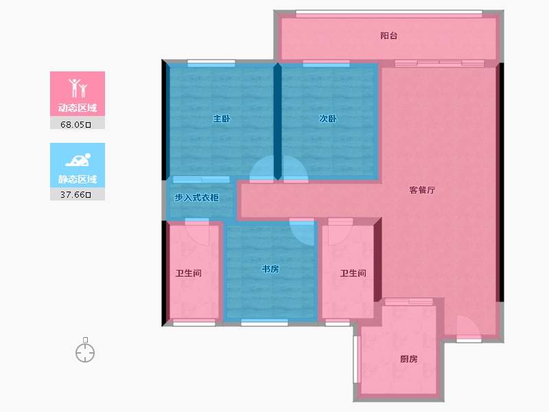 江西省-南昌市-洪大合悦滨江-93.15-户型库-动静分区