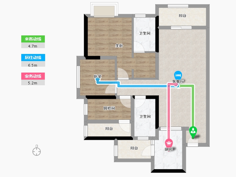 广东省-佛山市-朝安金茂悦-79.22-户型库-动静线